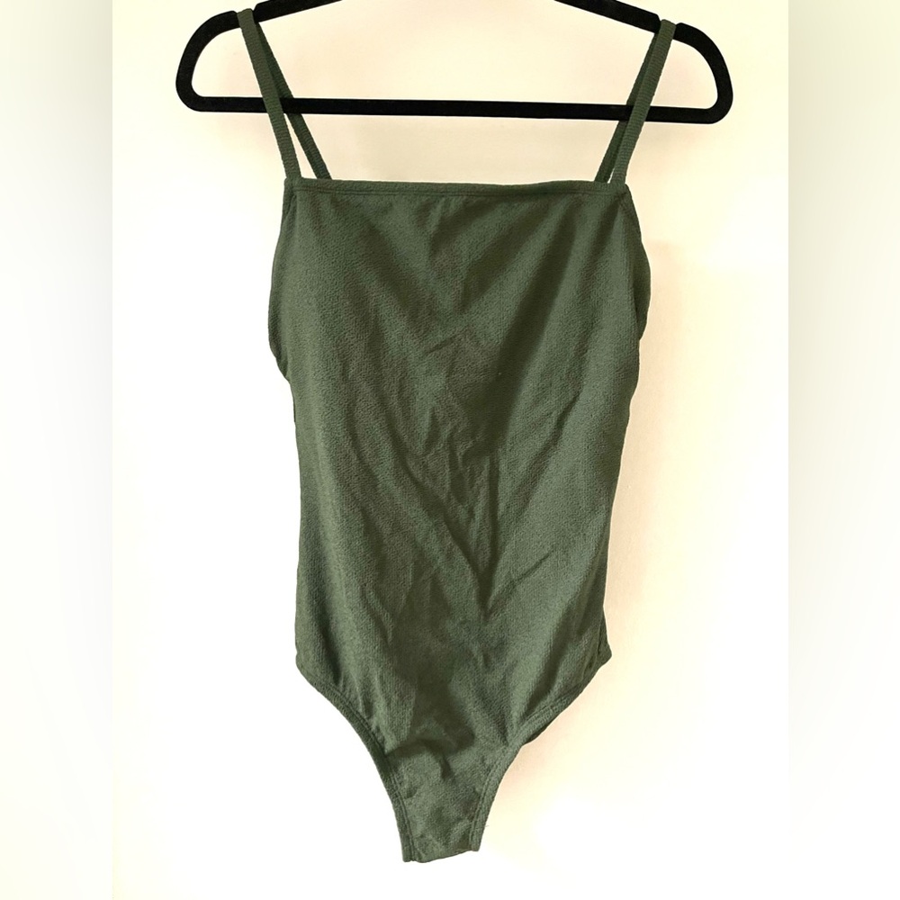Olive green one piece bathing suit new with tags